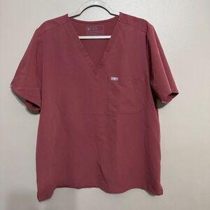 Figs women’s Catarina one pocket scrub top in mauve size XXL